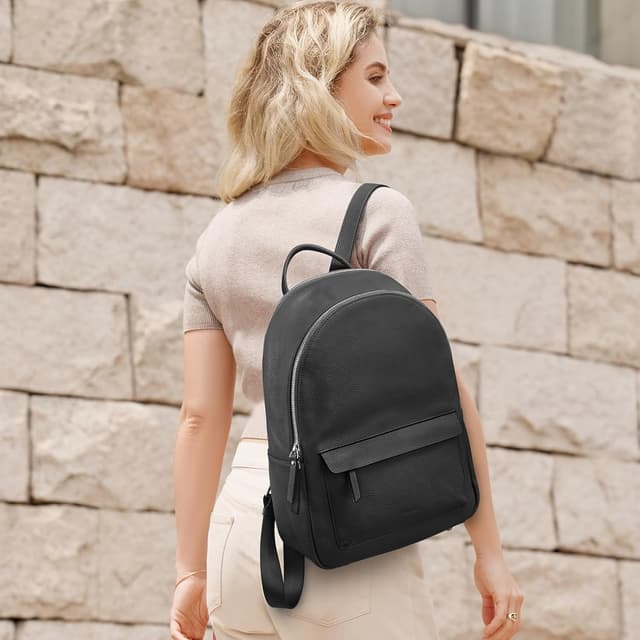 Detalle 2 de S-ZONE genuine leather backpack purse