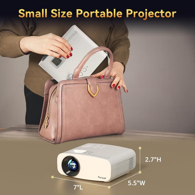 Thumbnail 6 de Pericat 4K Supported Native 1080P Portable Projector 📽