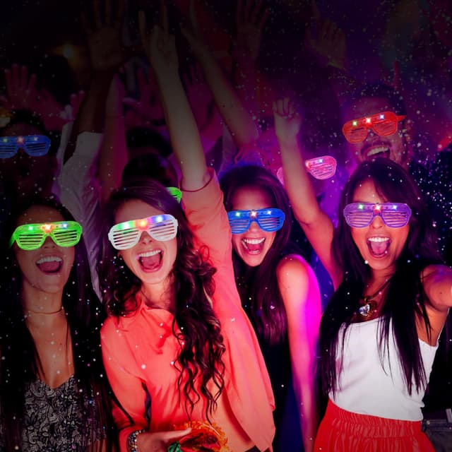 Detalle de SZHFU 36-piece neon shutter glasses party set (6 colours, 3 light modes)