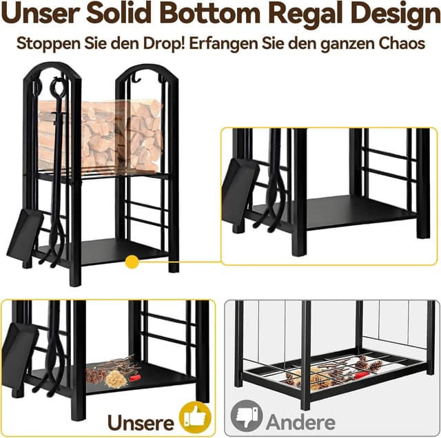 Thumbnail 5 de Amagabeli Kaminholzregal 74×40×30 cm