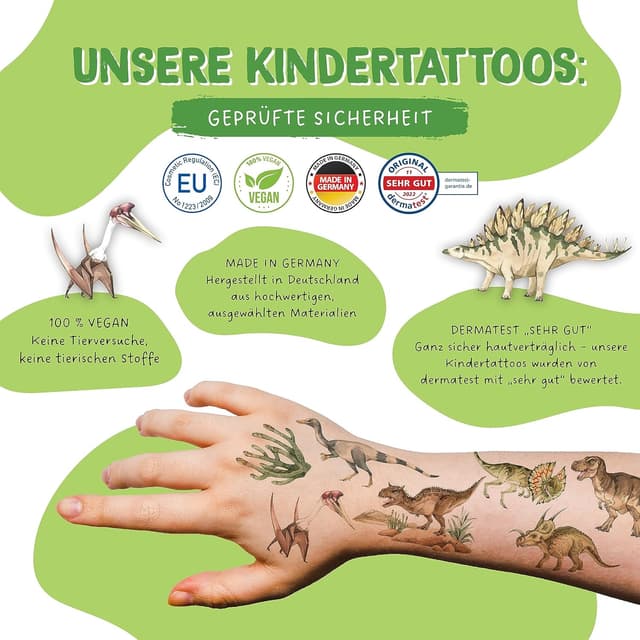 Thumbnail 2 de Papierdrachen Kindertattoos Set 27 Motive