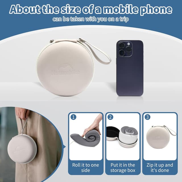 Detalle 2 de Naturehike coussin de voyage en mousse à mémoire de forme pour nuque (adulte) avec housse lavable et sac