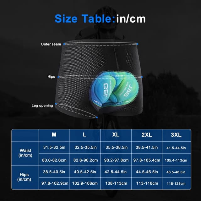 Detalle de ASTRYON Men’s 5D Padded MTB Cycling Shorts Liner Undershorts