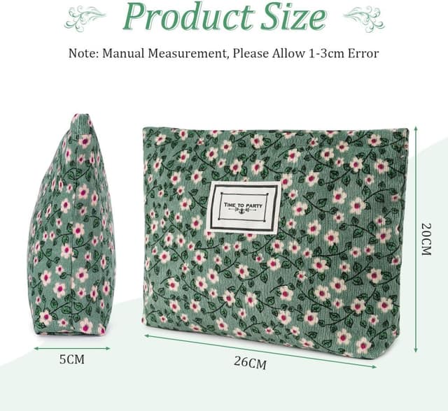 Detalle 2 de Aucuu Neceser Maquillaje Floral Mujer 🌺 Bolsas de Viaje Multifuncional