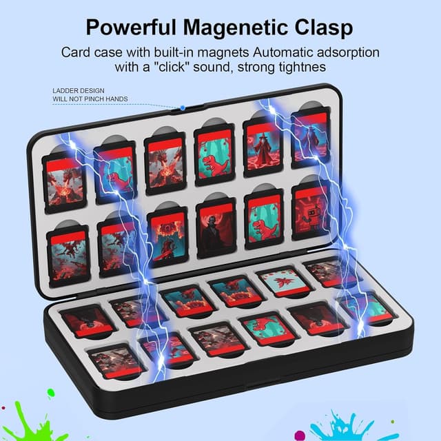 Detalle de iPLYGAM Switch Game Case Organizer (48 Slots) for Nintendo Switch 2/Switch/OLED/Lite