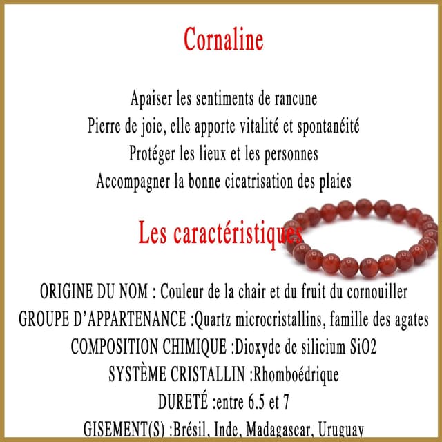 Thumbnail 2 de Miracles Minéraux Bijoux Cheveux Cornaline