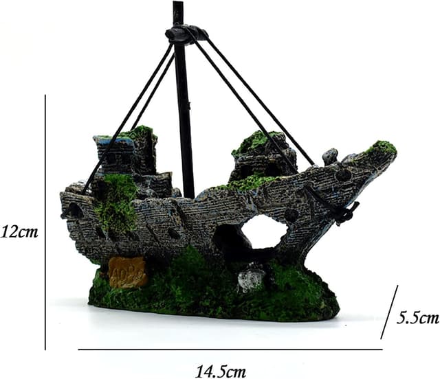Thumbnail 1 de CHSG 13 cm Pirate Ship Aquarium Decor