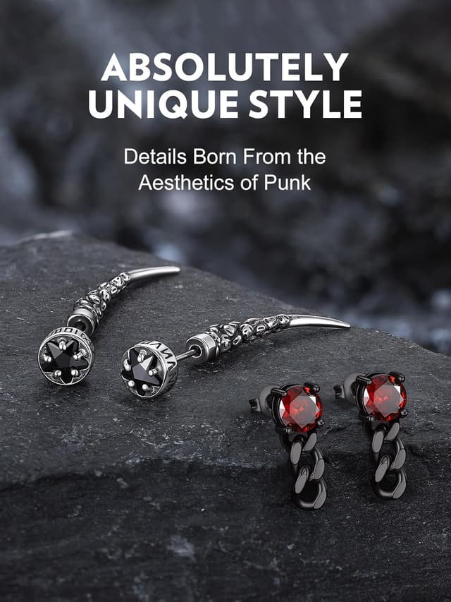 Thumbnail 6 de Edelstahl-Ohrstecker Bandmax 17,2 mm Zirkonia