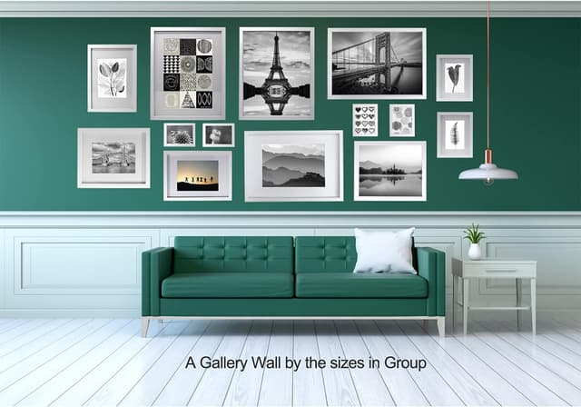 Thumbnail 5 de White A4 Gallery Wooden Boxed Picture Frame set of 3