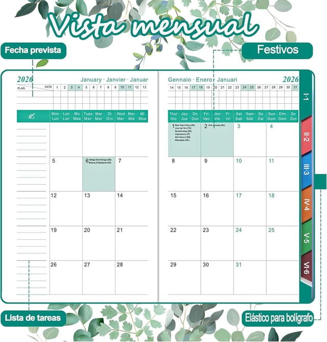 Thumbnail 5 de Agenda 2026 A5 Rosa – agenda diaria