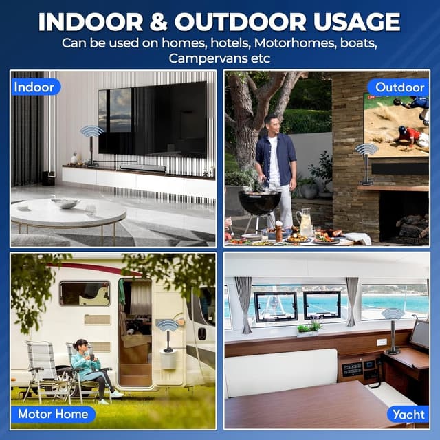 Thumbnail 6 de Global Tech Indoor TV Aerial High Gain for All TVs