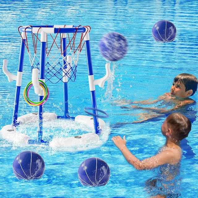 Detalle de 2-in-1 Pool Basketball Hoop Game Set