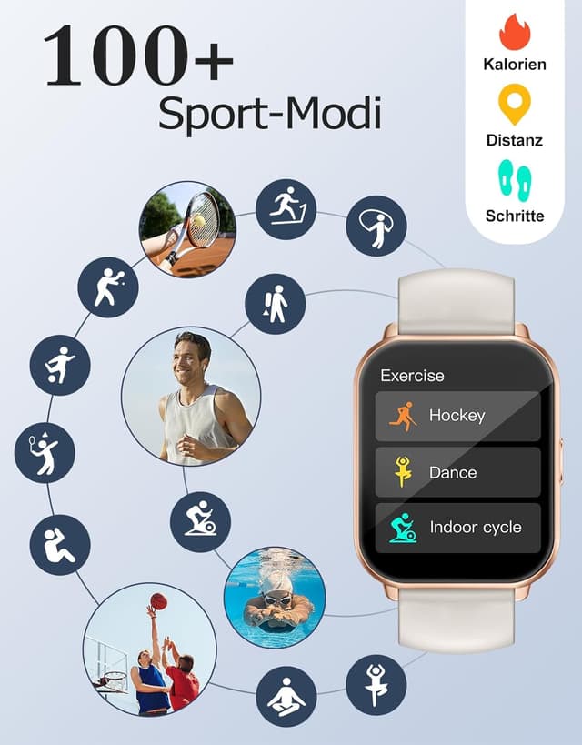 Thumbnail 2 de RUIMEN Smartwatch mit Telefonfunktion – SpO2, Schlafmonitor, 256 MB