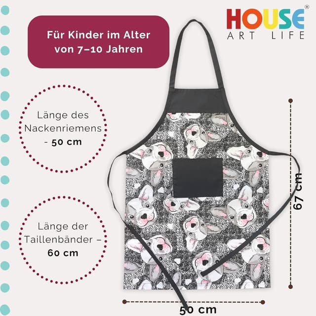 Thumbnail 2 de HOUSE ART LIFE Kinderschürze 50 x 67 cm für 5–10 Jahre