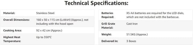 Thumbnail 6 de CosmoGrill Platinum 8 Burner gas BBQ 27.7 kW