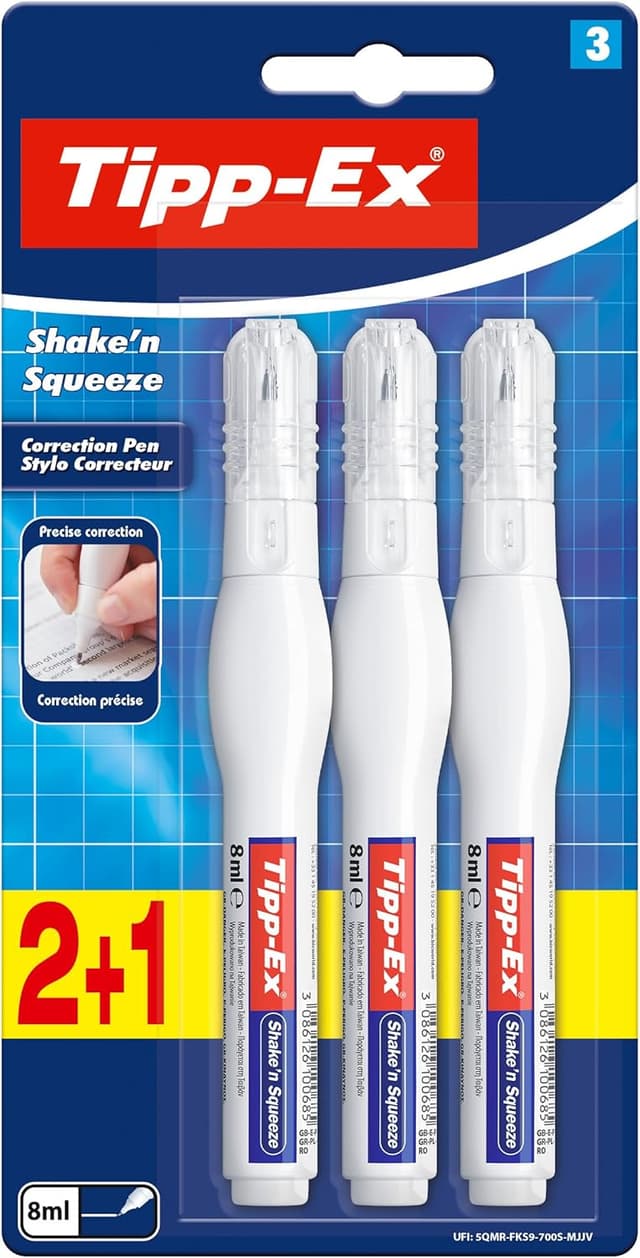 Detalle de BIC Tipp-Ex Shake'n Squeeze Corrector Líquido 8 ml