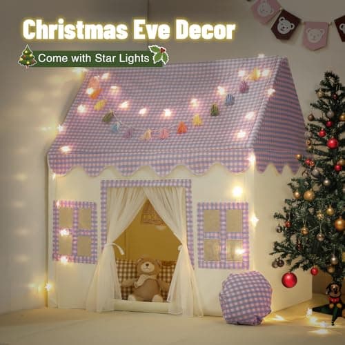 Thumbnail 6 de Wilwolfer Tienda de campaña infantil tipi con guirnalda 🏕