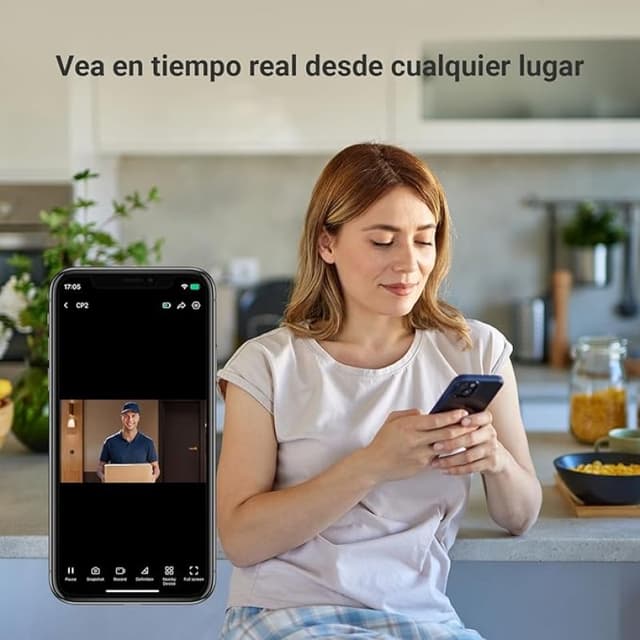 Detalle 2 de EZVIZ HP2 Mirilla inteligente inalámbrica dorada