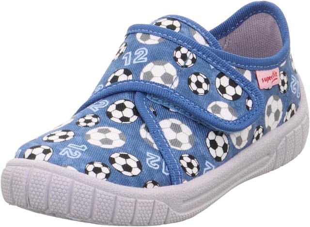 Detalle de Superfit Jungen BillHausschuhe aus Baumwolle mit Klettverschluss