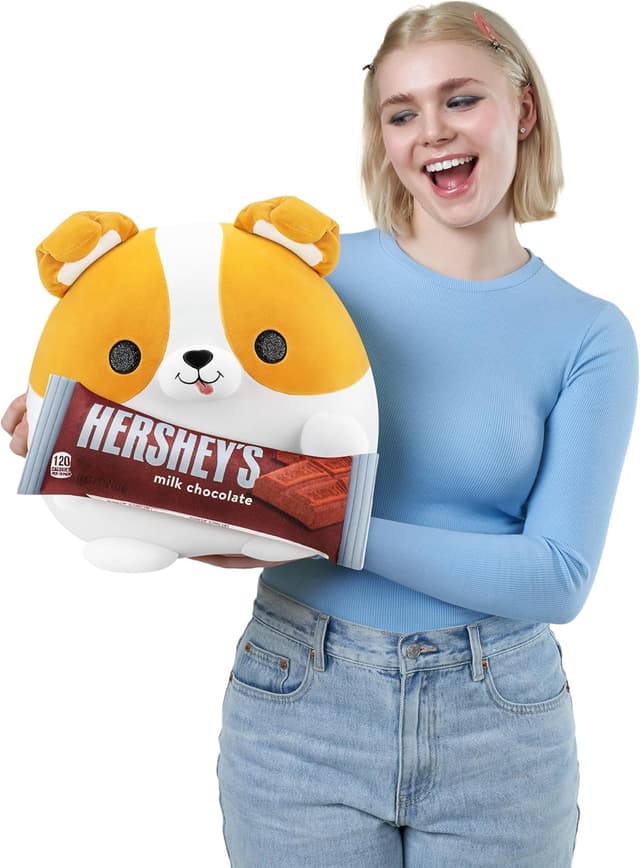 Detalle de Snackles Grand 35 cm Snackle Corgi en chocolat au lait (Hershey’s) par ZURU