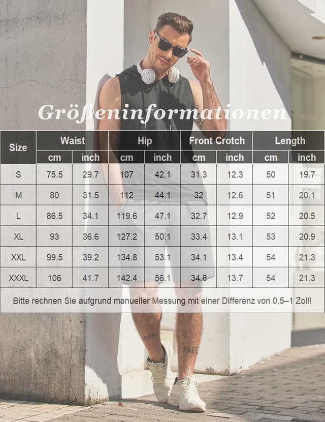 Detalle de COOFANDY pantaloncini sportivi da uomo per palestra, running e basket