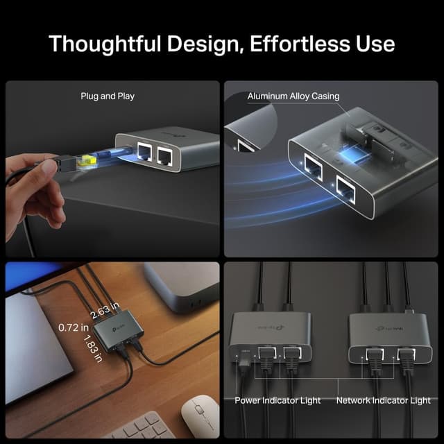 Thumbnail 1 de TP-Link EH310 Gigabit Ethernet splitter 1 to 3