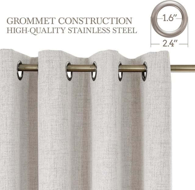 Detalle de CUCRAF 100% Blackout Curtains, 66 x 54 Inch