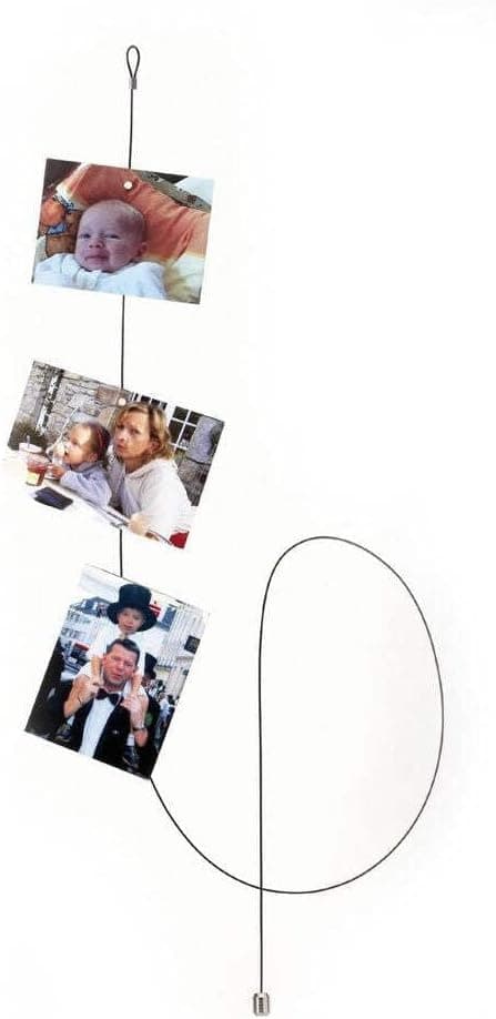 Detalle de Walther Design Photo Corde Argent 1,5 m en métal Double Pack (MD150SD) avec 10 aimants