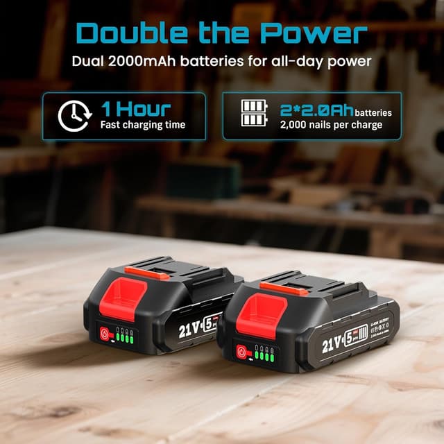 Thumbnail 4 de SEESII J-133 Pistola de clavos 2 en 1 2.0Ah