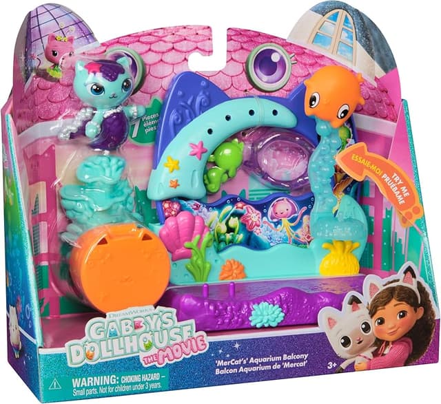 Detalle 2 de Gabby's Dollhouse El Balcón Acuario con figura y accesorios
