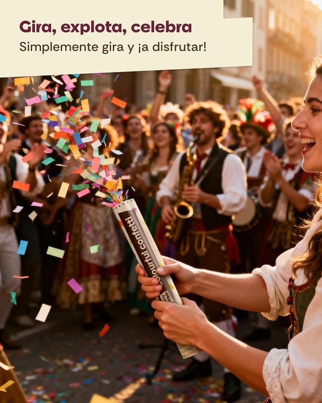 Thumbnail 4 de Partyjoker 10 Cañones de Confeti Multicolor 5-8 m