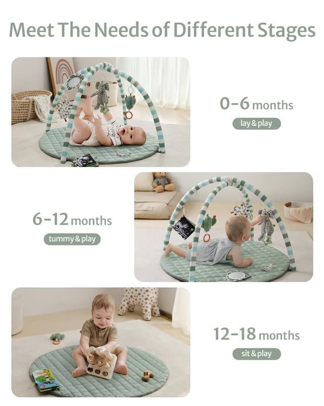 Thumbnail 4 de Blissful Diary Baby Play Gym Mat 33.46 in