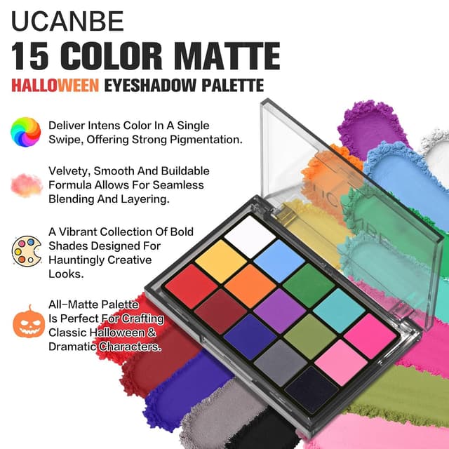 Detalle 2 de UCANBE Halloween Makeup Palette 15 color eyeshadow