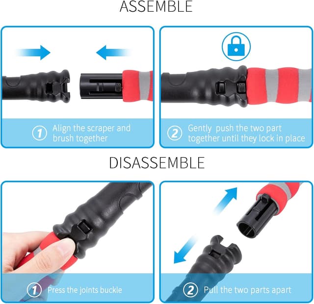Thumbnail 6 de SNMIX Ice Scraper 2-in-1 with Snow Brush