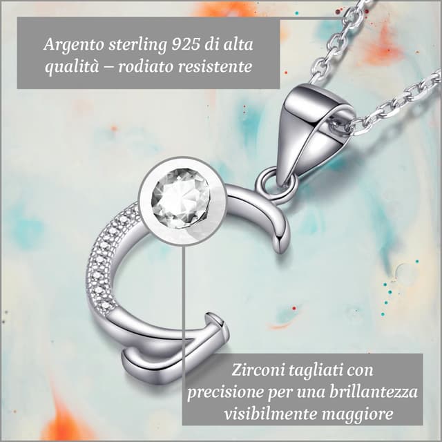 Thumbnail 1 de Morella Collana argento 925 45 cm lettere