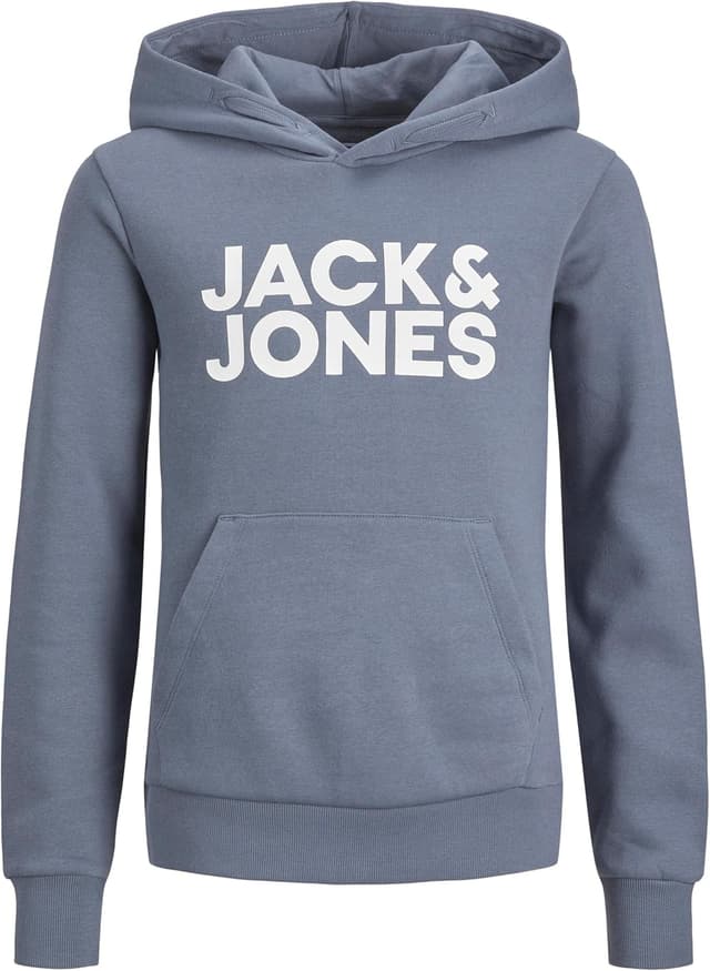 Detalle de JACK & JONES Felpa con cappuccio e logo JJECORP per bambino, con tasca marsupio