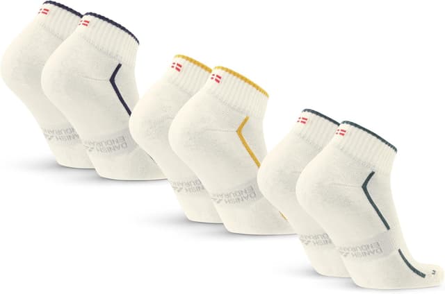 Thumbnail 6 de DANISH ENDURANCE Kurze Sportsocken aus Bio-Baumwolle im 3er/6er Pack – Sneaker- und Fitness-Socken mit Anti-Blasen