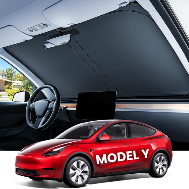 Detalle de REEVAA Sunshade for Model Y, 99% protection