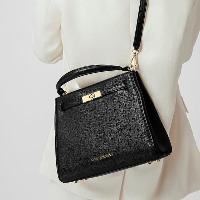 Detalle de VICTORIA HYDE borsa a mano da donna in PU effetto lychee con tracolla e scomparti multipli