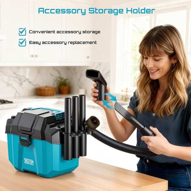 Detalle 2 de Seesii Aspirateur 10 L 8000 mAh đź§ą