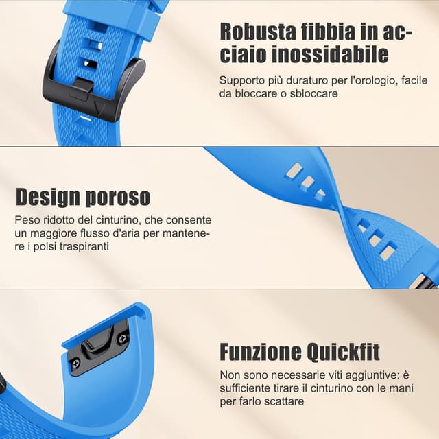 Detalle de NotoCity cinturino Garmin 22 mm per Fenix