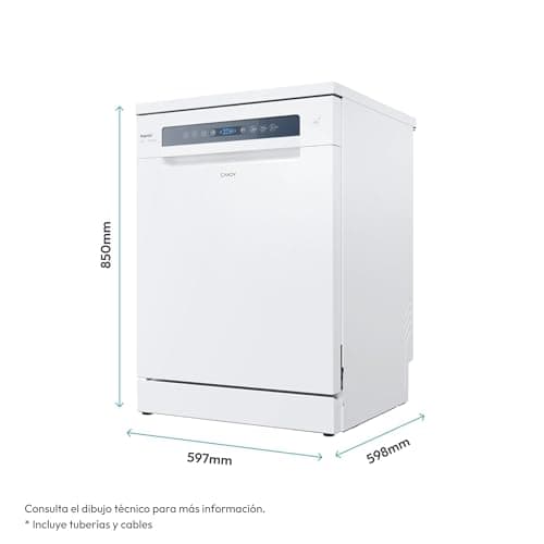 Thumbnail 1 de Candy Rapidò CF 5C7F1W Lavavajillas 15 servicios, 60 cm 📺