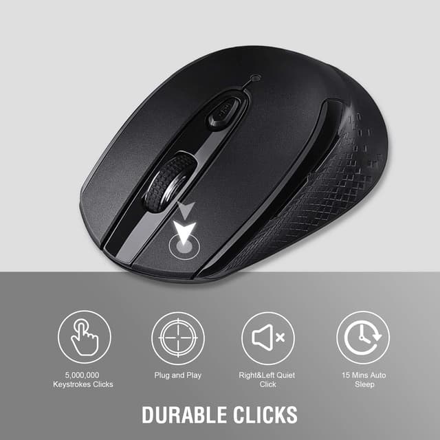 Detalle 2 de cimetech 2.4G Wireless Mouse – ergonomic, silent optical mouse with 6 buttons