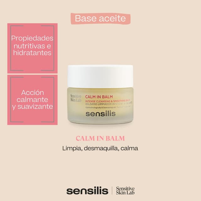 Detalle 2 de Sensilis Calm in Balm (50 ml) – balsamo detergente intensivo per pelli sensibili e reattive