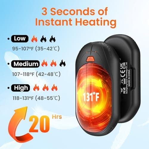 Thumbnail 1 de Chaufferette électrique main rechargeable 2 pack ⚡