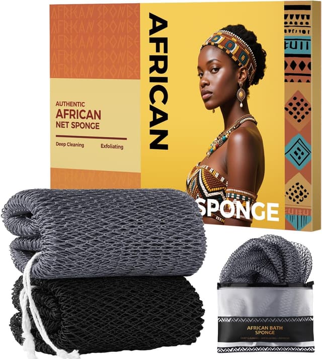 Imagen de African Net Sponge Authentic 2-piece body sponge en OfertitasTOP