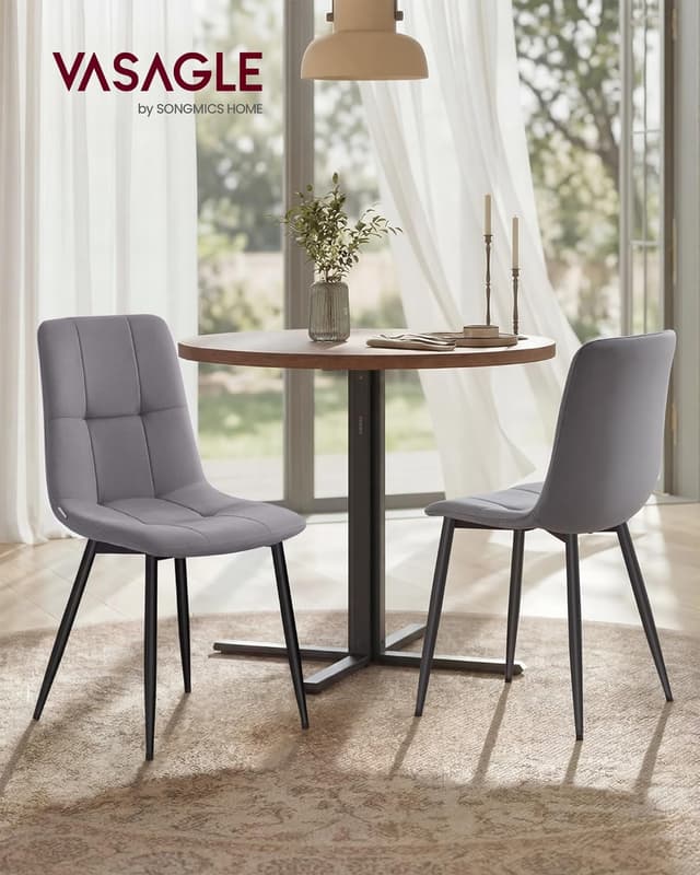 Thumbnail 1 de VASAGLE KDC088GN01 Sedia in velluto 120 kg