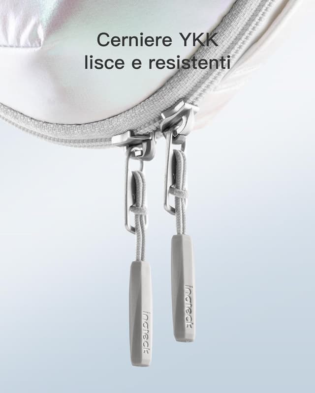 Detalle de Inateck Custodia per Cavi e Accessori con manico, apertura a 180° e protezione anti-spruzzi