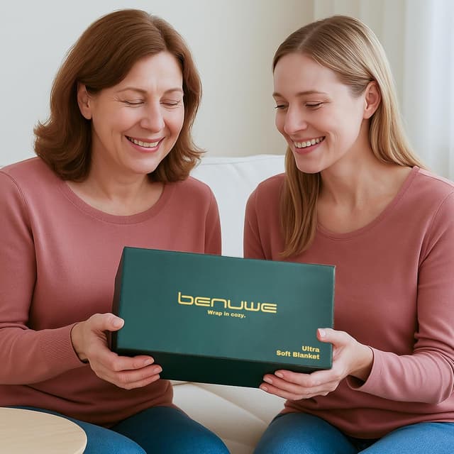 Detalle 2 de BENVWE Faux Fur Throw Blanket 51" x 63" 🛋