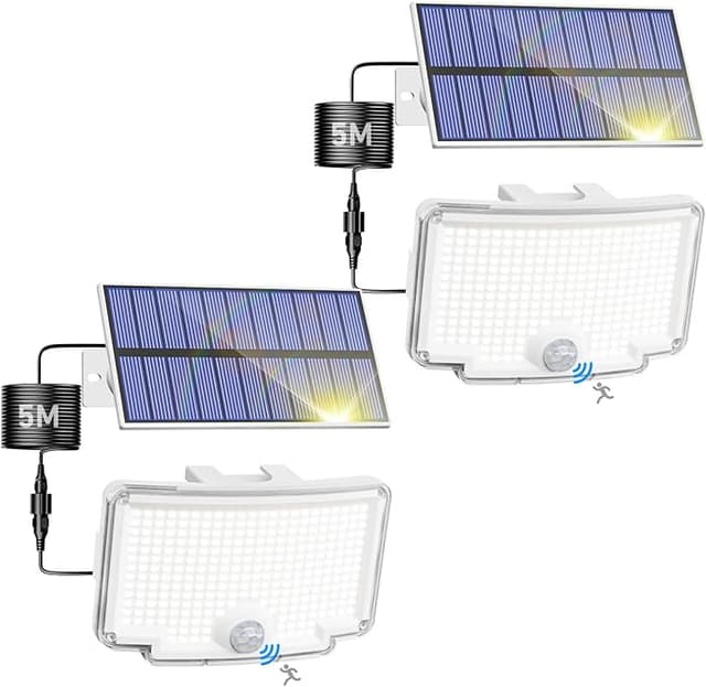 Imagen de nipify Focos LED Solares exteriores, 318 LEDs, 2 paq.🔆 en OfertitasTOP